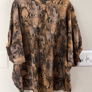 Snake Skin batwing top